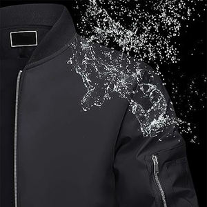 <b>Men</b> Bomber <b>Jacket</b> Full ZIP Stand Collar Casual Winter Coats Long Sleeve Elastic Cuffs Daily Streetwear <b>Lightweight</b> Windbreaker - Product Image 6