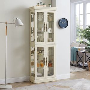 Vetrina Illuminata con Cornice in Legno per Conservare Vino o Giocattoli, o come Elemento Decorativo per Soggiorno - Product Image 4