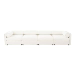 Divano Componibile Durevole con Vano Contenitore, Seduta Profonda e Confortevole, Schienale e Braccioli Cilindrici per Soggiorno - Product Image 6
