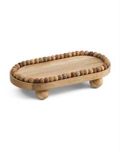Acacia Wood Large Serving Tray <b>Modern</b> Natural Still Life Multi-Functional Bed Breakfast Laptop Holder <b>Folding</b> Legs Picnic Decor - Product Image 2