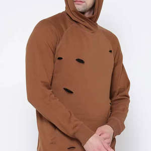 Sweat à capuche en molleton effet vieilli unisexe, impression numérique hiver, logo personnalisé, service OEM, mélange de coton - Product Image 5