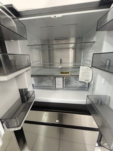 Réfrigérateur côte à côte en acier inoxydable à refroidissement par air, triple porte, vertical, autonome pour usage commercial, domestique et hôtelier - Product Image 2