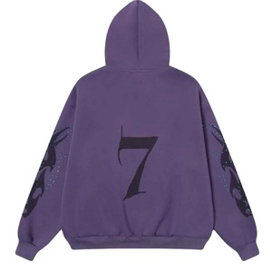 Sudadera con capucha de invierno transpirable de alta calidad con cremallera, de poliéster/algodón grueso, para ropa urbana, teñido liso lavado, 2026 - Product Image 2