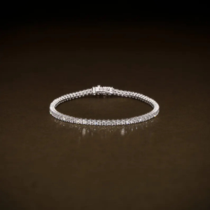 Pulsera de Diamantes Cultivados en Laboratorio con Corte Brillante Redondo de Lujo, con Moissanita, Joyería Fina Premium para Regalo de Boda o Fiesta - Product Image 4