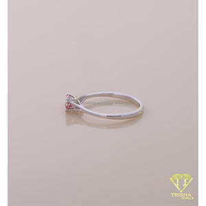 Pink Oval Moissanite Diamond <b>Solitaire</b> Engagement <b>Ring</b> White Gold Minimalist Promise Wedding <b>Ring</b> for Women Gift - Product Image 4