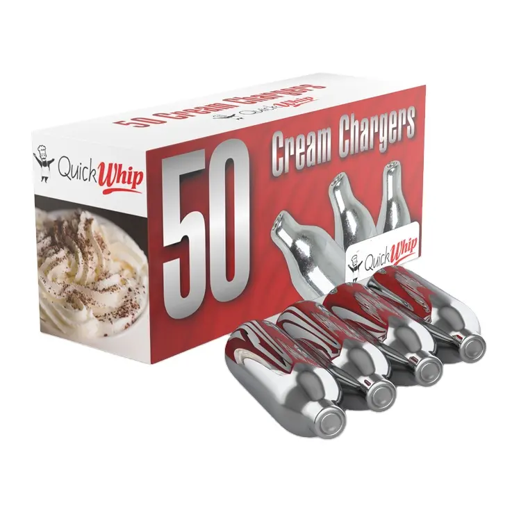 Dessert Making Outstanding Quality QuickWhip 8gx50 pack Whipped Cream Charger with Custom Logo at Reliable Price