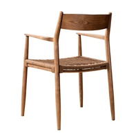 Chaise de café nordique chaise de salle à manger minimaliste fauteuil en bois moderne meubles en bois de teck d'Indonésie conçus pour les meubles de restaurant