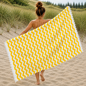Colección Premium de Toallas de Playa Fouta Estampadas a Rayas, Ecológicas, Resistentes a la Arena, Personalizadas, Venta al Por Mayor en India - Product Image 3