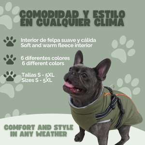 Manteau pour chien avec doublure en polaire chaude et harnais, 6 couleurs, tailles S-5XL, intérieur confortable et chaud, vêtements pour animaux de compagnie - Product Image 3