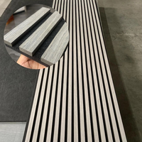 Panneau acoustique en bois Akupanel, panneau à lattes en bois, panneau mural absorbant le son en MDF et fibre de polyester pour la décoration intérieure