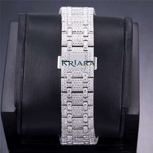 Unique Design Durable and Stylish Stainless Steel Moissanite Diamond <b>Watch</b> Perfect for Any Formal or Casual Event - Product Image 5