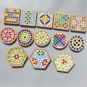 Juego de Posavasos de Mosaico Hechos a Mano TCE, Vajilla Decorativa Premium, Posavasos Resistentes al Calor para Hogar, Oficina, Regalo y Suministro al por Mayor - Product Image 2