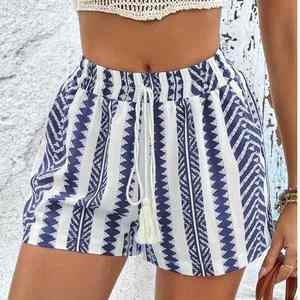 Short de plage pour femme, nouvelle collection, imprimé de haute qualité, coupe confortable, tissu doux, taille élastique, parfait pour les vacances à la piscine - Product Image 1