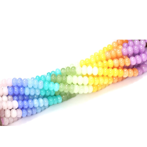 Hermosas Cuentas de Cuarzo Multicolor en Forma de Rueda Lisa de 7-9 mm, Cuentas de Piedras Preciosas de Colores Variados, RADHIKA GEMS 'N' BEADS - Product Image 5