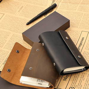 Carnet de notes exécutif en cuir véritable, format A5, pages lignées, rechargeable, gravure personnalisée, cadeau d'affaires pour clients - Product Image 5
