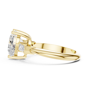 Aries Jewel Luxury 3 CT Heart Cut E VS1 Lab Diamond Ring 14K Yellow Gold IGI Certified Engagement Wedding Gift Direct Factory - Product Image 4