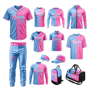 LATEST BREATHABLE PLUS SIZE BASEBALL TEAM UNIFORM PACKAGE <b>JERSEY</b> PANT CAP SLEEVES <b>JACKET</b> with CUSTOM LOGO - Product Image 1