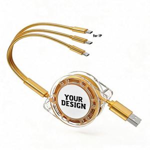 Gift Customized Brand Logo Design 3In1 <b>Usb</b> <b>Charging</b> Wholesale <b>Usb</b>-<b>C</b> <b>Plug</b> Charger Cable Custom Promotional Gifts - Product Image 1