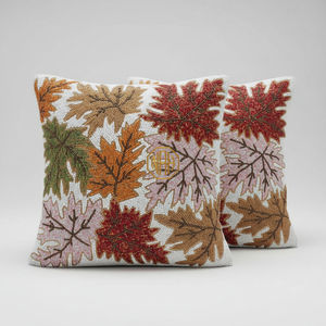 Funda de Cojín Cuadrada Hecha a Mano con Cuentas y Patrones Bordados e Impresos para Decoración Moderna de Sofás - Product Image 1