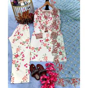 Conjunto Elegante de Top de Fiesta para Mujer con Palazzo y Dupatta - Product Image 1