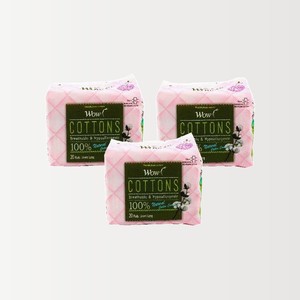 แผ่นอนามัยแบบยาว โว้ เพียว คอตตอน 20 ชิ้น x 3 แพ็ค ป้องกันการซึมเปื้อน - Product Image 4