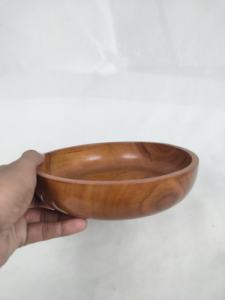 Bol en bois d'acacia fait main, finition naturelle, design vintage, écologique, de luxe, artisanat indien CRAFTS GALORE CTR pour mariage - Product Image 4