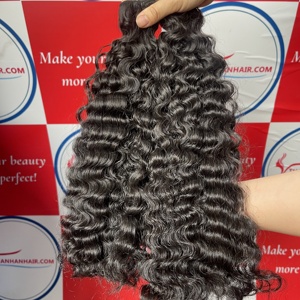 Luxury quality Weft Human Hair Double Weft Steam Burmese <b>Curly</b> Natural Color Only 100% Human Hair <b>Extensions</b> Ready To Ship - Product Image 6