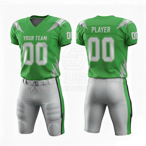 Uniforme de Fútbol Americano Personalizado para Hombres Adultos - Transpirable, de Alta Calidad, con Logotipo de Color Personalizado, 100% Poliéster, Talla Personalizada - Product Image 1