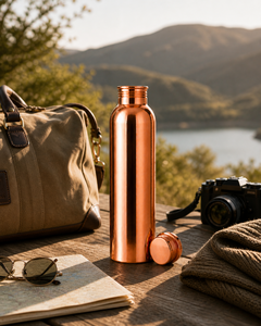 Premium Quality Copper <b>Bottle</b> With Leak Proof Cap For Healthy Living Eco Friendly Pure Copper <b>Bottle</b> For Drinking Water - Product Image 1
