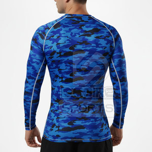 Wholesale Customized Logo <b>Men</b> <b>Compression</b> <b>Shirts</b> Solid Long Sleeve Eco-Friendly Breathable Gym Wear - Product Image 3