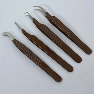 Juego de Pinzas para Pestañas de Acero Inoxidable, Pinzas Puntiagudas e Inclinadas para Extensión de Pestañas - Product Image 1