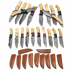 Couteau de Découpe pour le Camping en Acier Damas de 9 Pouces, Fait Main sur Mesure, Qualité DIY, Option OEM, Lame à Pointe Tombante, Manche en Os - Product Image 6