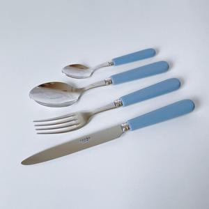 Colorful Resin Handles Metal Flatware <b>Sets</b> Dishwasher Safe American Style Cutlery <b>Set</b> For Hotel Event Supplies Tableware - Product Image 2