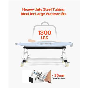 Carrello per Moto d'Acqua/PWC con Capacità di Carico di 1300 Libbre, 4 Ruote Girevoli e Supporti Regolabili per Spostamento Jet Ski - Product Image 2