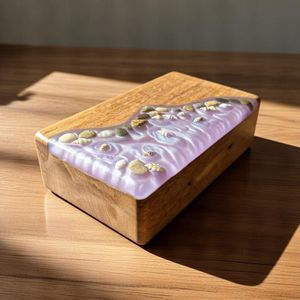 Arctic Frost Resin Modern Luxury Engraved Jewelry <b>Box</b> for Living Room with 40x40x25cm Dimensions - Product Image 2