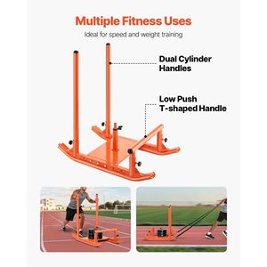 Slitta in Acciaio per Allenamento con Pesi, Attrezzatura Atletica per Migliorare Velocità e Condizioni Fisiche - Product Image 3