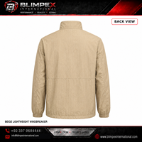 Blouson Bomber Homme Printemps-Automne 2026 Tissé 320g Décontracté Ample Col Montant 100% Polyester Coupe-Vent Fermeture Éclair