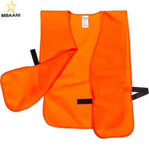 Chaleco de Caza Naranja Fluorescente para Adultos con Cierre de Velcro - Equipo de Seguridad de Alta Visibilidad para Hombres y Mujeres - Product Image 2