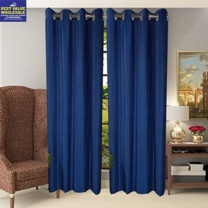 Cortina de Ventana de Poliéster de Lujo de 122 x 274 cm, Estampada, Plisada, Estilo Moderno, con Ojales, Opaca, Lista para Usar en Hogares y Hoteles - Product Image 5