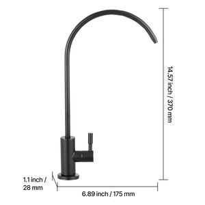Rubinetto da Cucina in Acciaio Inossidabile Senza Piombo con Arco Alto per Depuratore d'Acqua a Osmosi Inversa, Valvola in Ottone Massiccio per Acqua Potabile Purificata - Product Image 2
