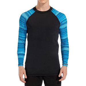 Camiseta de Compresión de Manga Larga para Hombre, Estampado Abstracto, Spandex/Nylon, UPF50+, Antibacteriana, Secado Rápido, Ecológica, Sin Costuras - Product Image 2