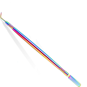 Outils de rehaussement et de séparation des cils pour volume et permanente, avec finition plasma noir et or - Product Image 6