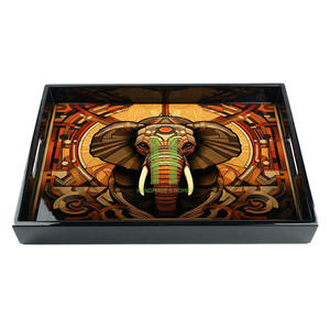 BEST-SELLER Plateau de service décoratif moderne en laque de haute qualité, fabriqué à la main par une usine vietnamienne, prix de gros attractif - Product Image 3