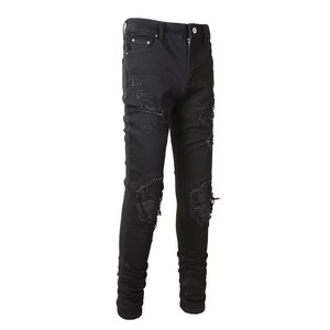 Jeans en denim sur mesure pour hommes, respirants, séchage rapide, délavé moyen, décontractés, mode outdoor, 100% coton, vente en gros, hiver - Product Image 4
