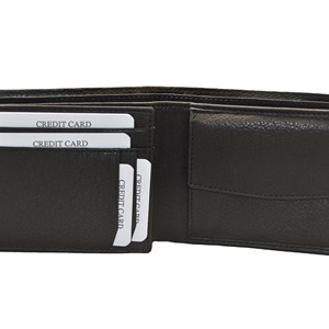 Men's Genuine Leather Slim Fold <b>Wallet</b> Short Minimalist Design Daily Use Fashion Landscape Pattern <b>RFID</b> Blocking - Product Image 6