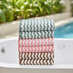 Juego de Toallas de Baño Coral de 280 GSM, Lujosas, de 30x60 Pulgadas, de Algodón Suave y Absorbente, con Diseño de Waffle, para Uso Doméstico o Hotelero - Product Image 3