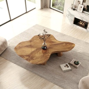 Wabi-sabistyle Solid-wood Tea <b>Table</b> Natural-edge Low <b>Table</b> Irregular-shaped Log-style Artistic Guesthouse Designer <b>Coffee</b> <b>Tables</b> - Product Image 2