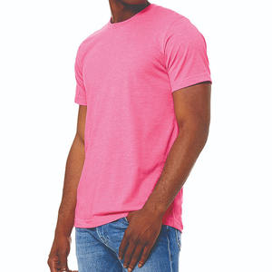 Camisetas de Hombre, Corte Ajustado, 100% Algodón, Diseño a Rayas, Cuello Redondo, Manga Corta, para Verano - Product Image 2