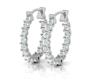 Pendientes de Lujo con Diamantes Cultivados en Laboratorio, Chapados en Oro y Plata, Más Vendidos, para Uso Diario y Eventos Especiales, Precio de Fábrica, India - Product Image 4
