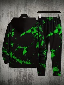 Men's Smiling Face <b>Camouflage</b> Pattern Digital Printed Winter Woven Thermal Street Style Fashion Novelty Sports Set 100% - Product Image 6